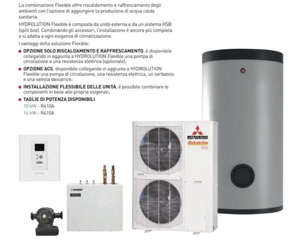 Mitsubishi TERMAL HYDROLUTION Sistema modulare per riscaldare, raffrescare e produzione ACS - immagine 3