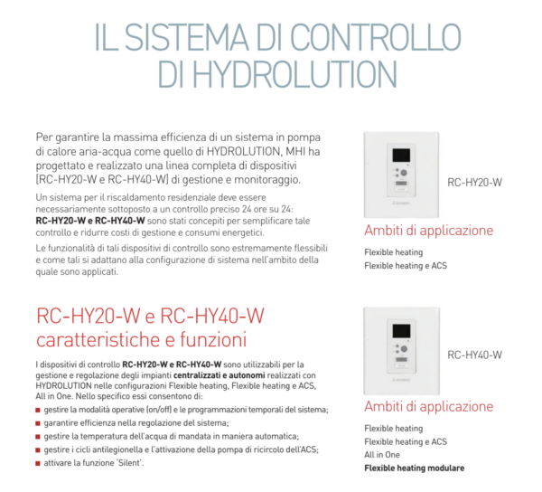 Mitsubishi TERMAL HYDROLUTION Sistema modulare per riscaldare, raffrescare e produzione ACS - immagine 2